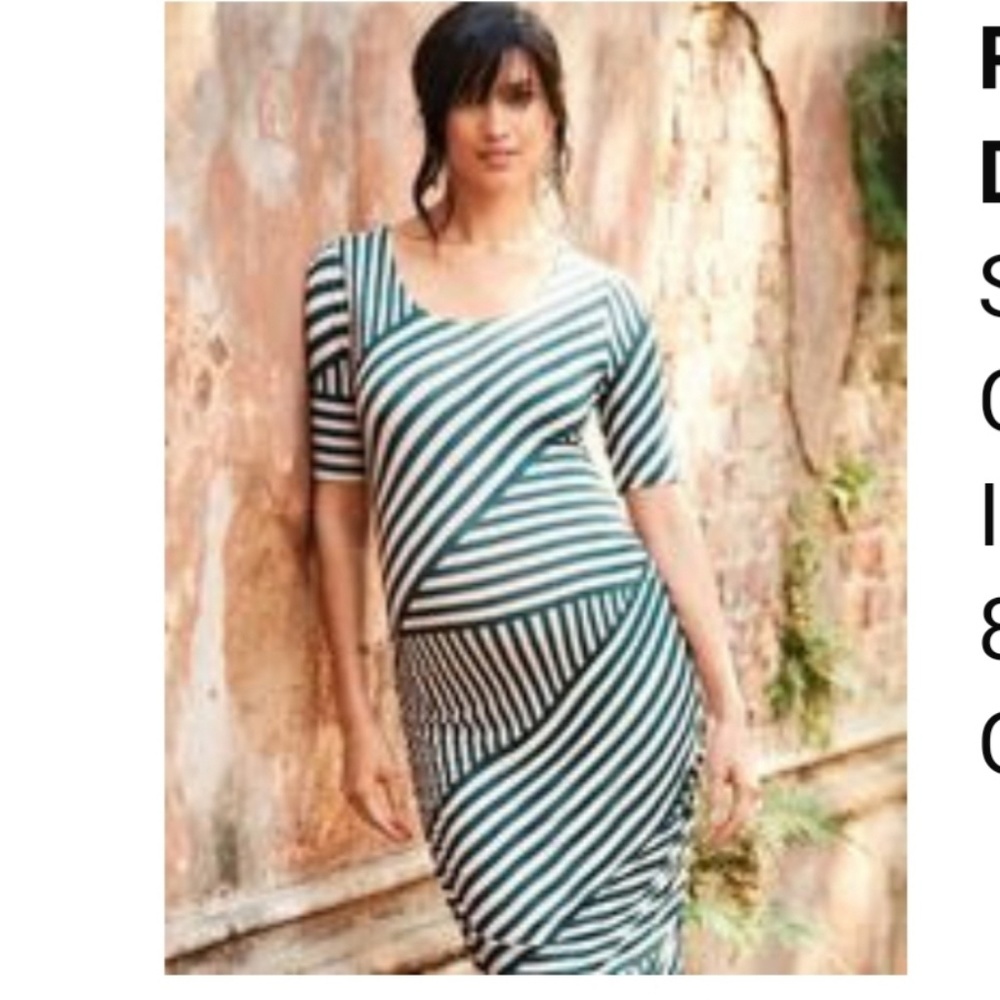 Ruched knit maternity dress